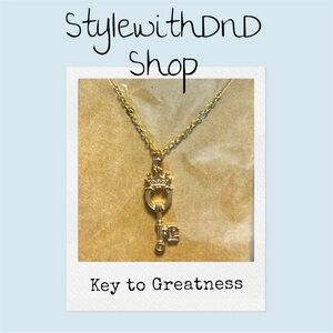 Gold Key Pendant Necklace